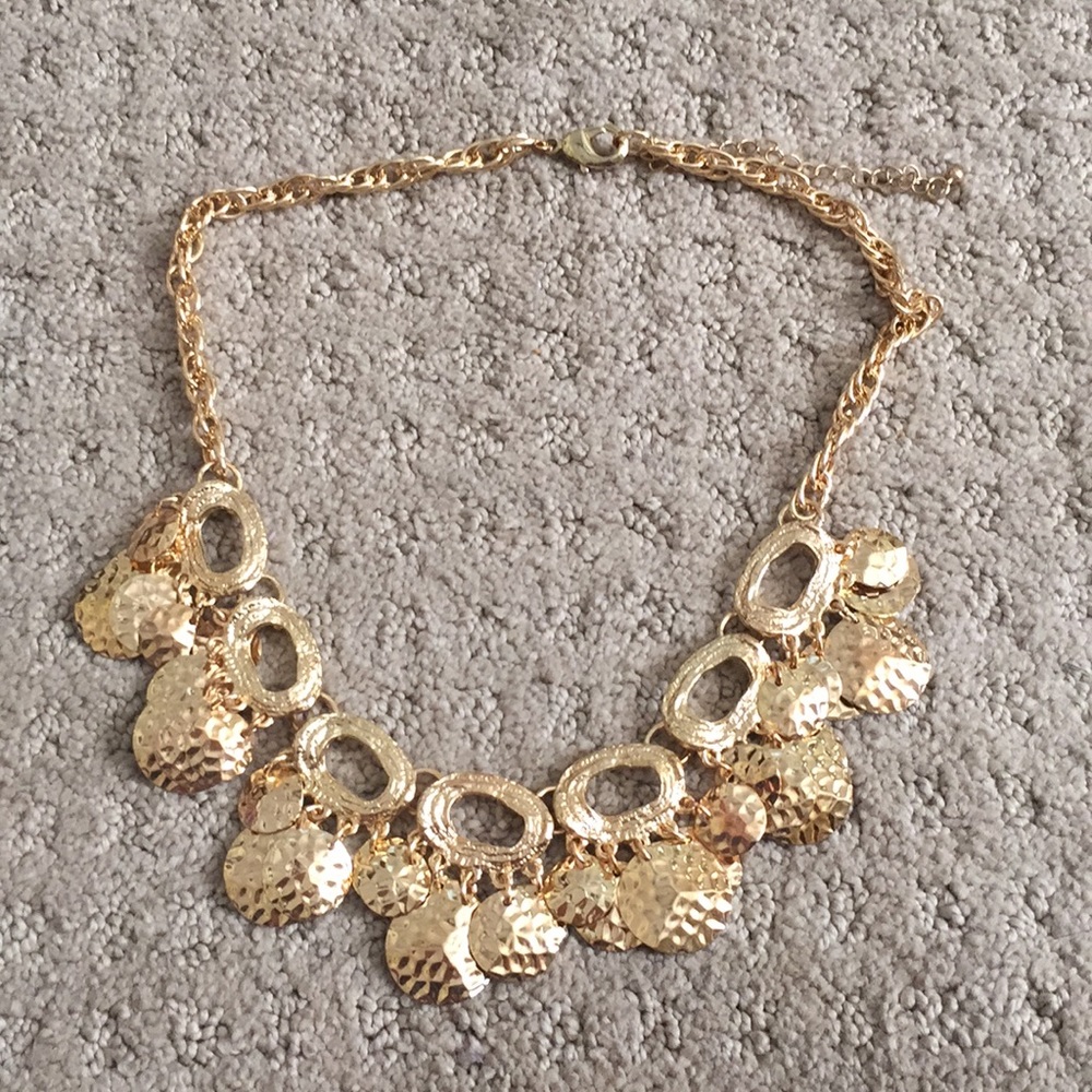 Gold Dangly Short Necklace